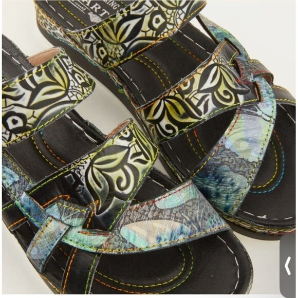 Artiste Caiman Slide Sandal Size 37 US 6.5-7 Black Muli NWB - Picture 2 of 16